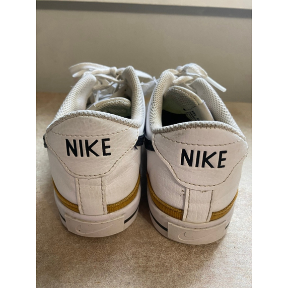 Nike Court Legacy Sneakers White Black Gold Streetwear 6.5 Retro Y2K 90s Classic - Picture 6 of 10